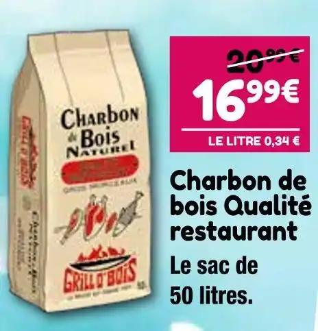 Charbon de bois Qualité restaurant