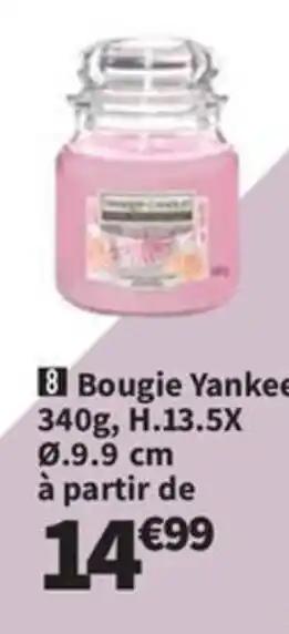 Bougie Yankee 340g, H.13.5X 0.9.9 cm