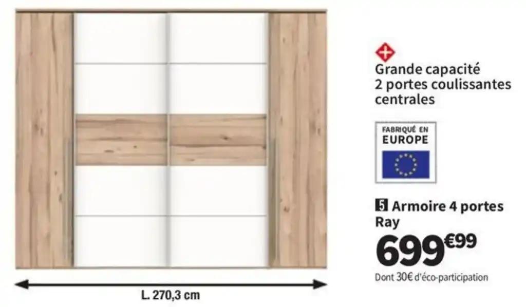 Armoire 4 portes Ray