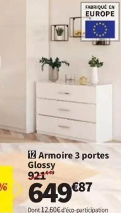 Armoire 3 portes Glossy