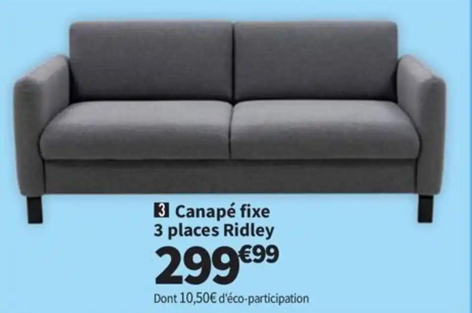 Canapé fixe 3 places Ridley