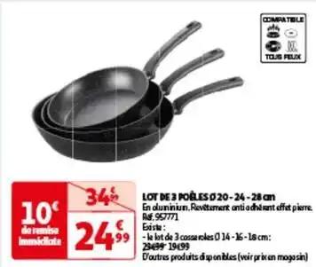 Lot de 3 pobles