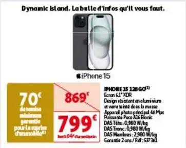 Apple - iphone 15 128go