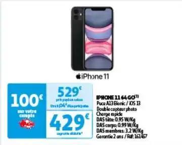 Apple - iphone 11 64 go