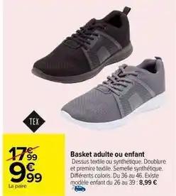 Tex - basket adulte
