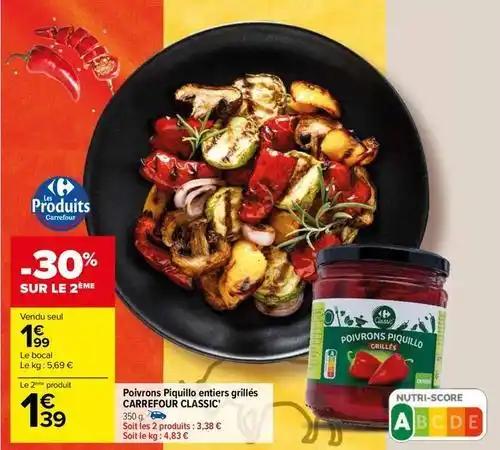 Carrefour - poivrons piquillo entiers grillés classic'