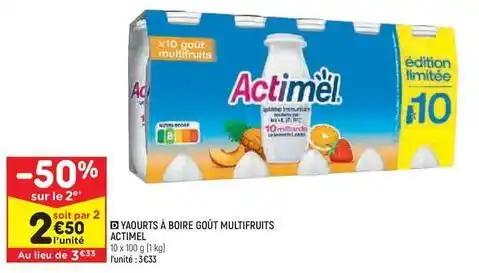 Actimel - yaourts à boire goût multifruits