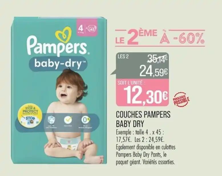 COUCHES PAMPERS BABY DRY