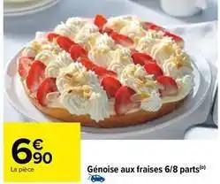 Génoise aux fraises