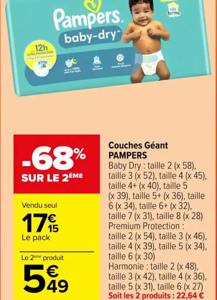 Couches Géant PAMPERS