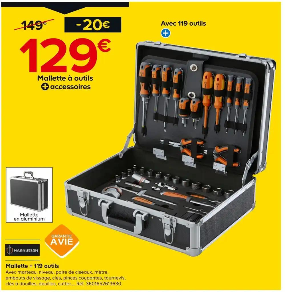 MAGNUSSON Mallette + 119 outils