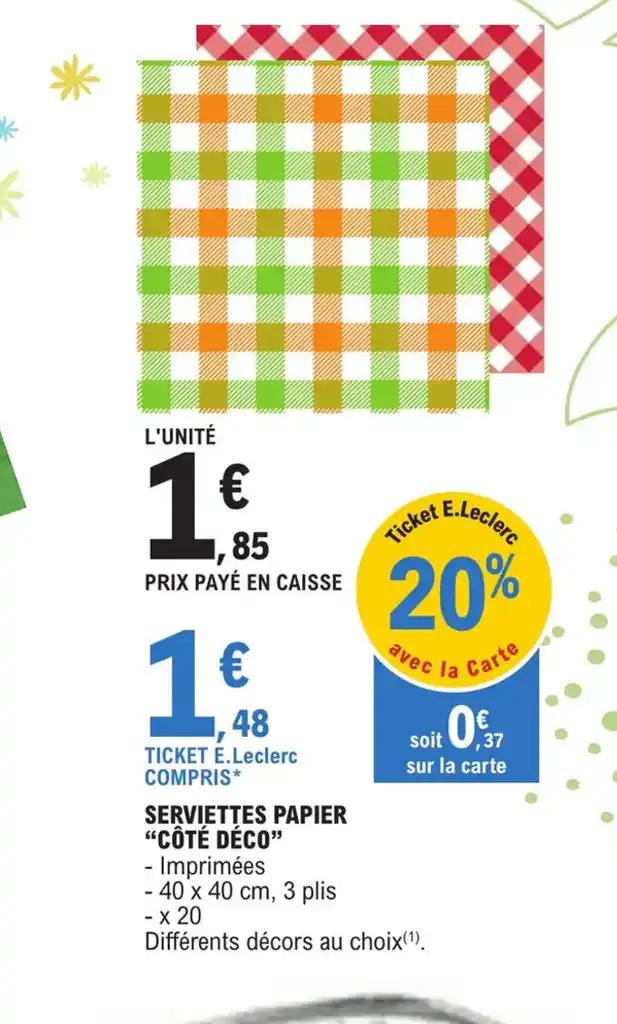 SERVIETTES PAPIER