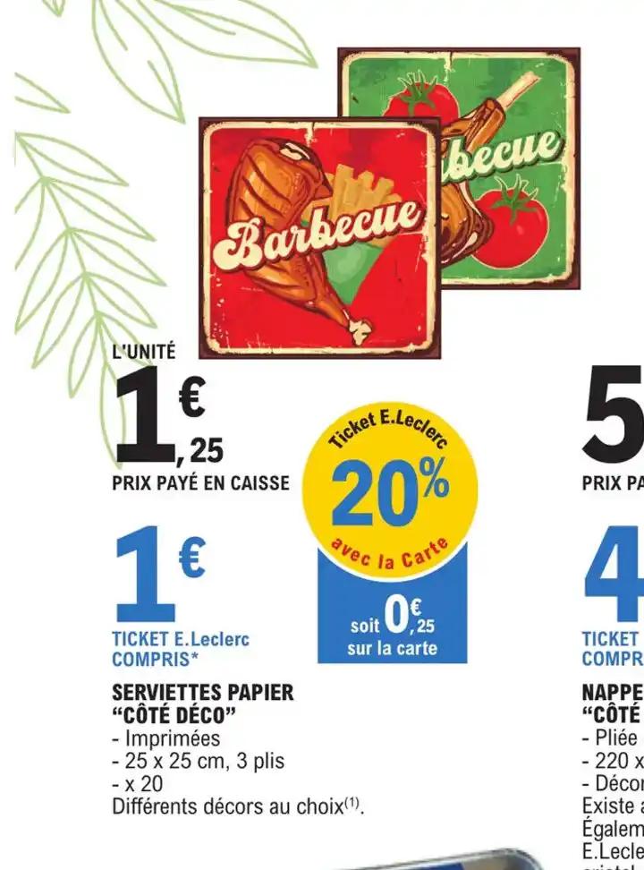 SERVIETTES PAPIER