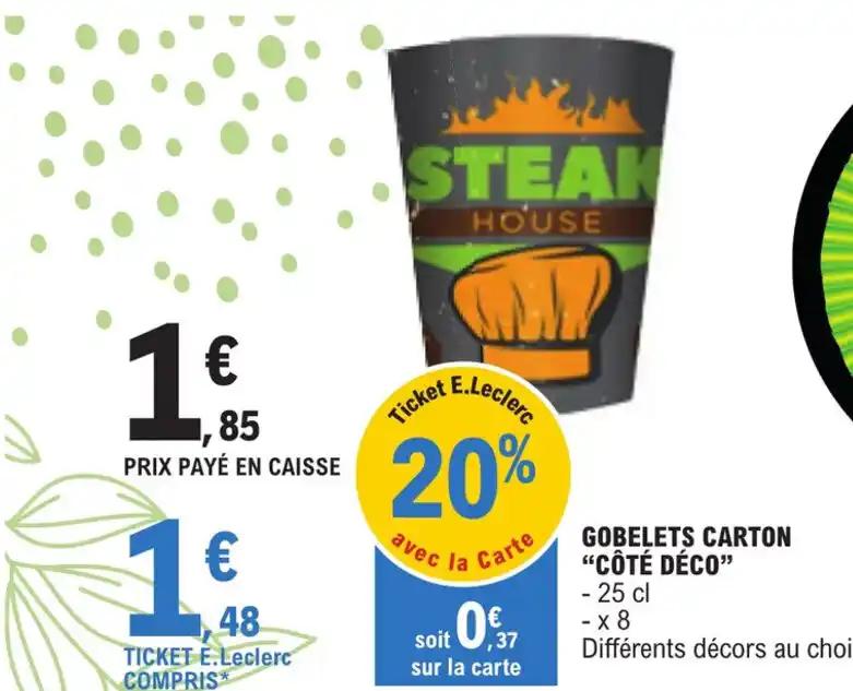 GOBELETS CARTON