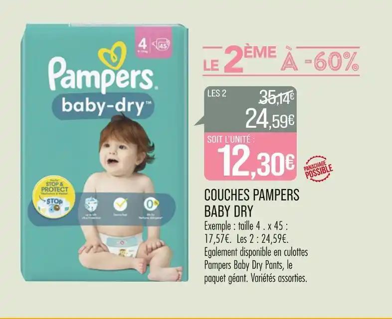 PAMPERS COUCHES BABY DRY