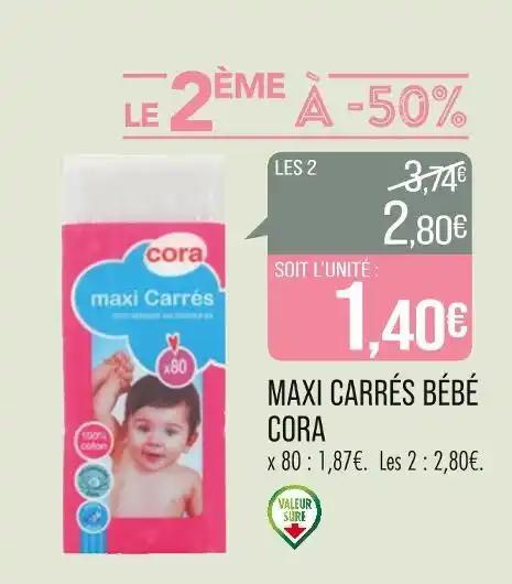 CORA MAXI CARRÉS BÉBÉ