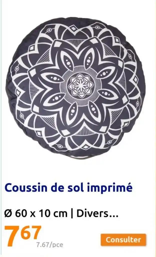 Coussin de sol imprimé