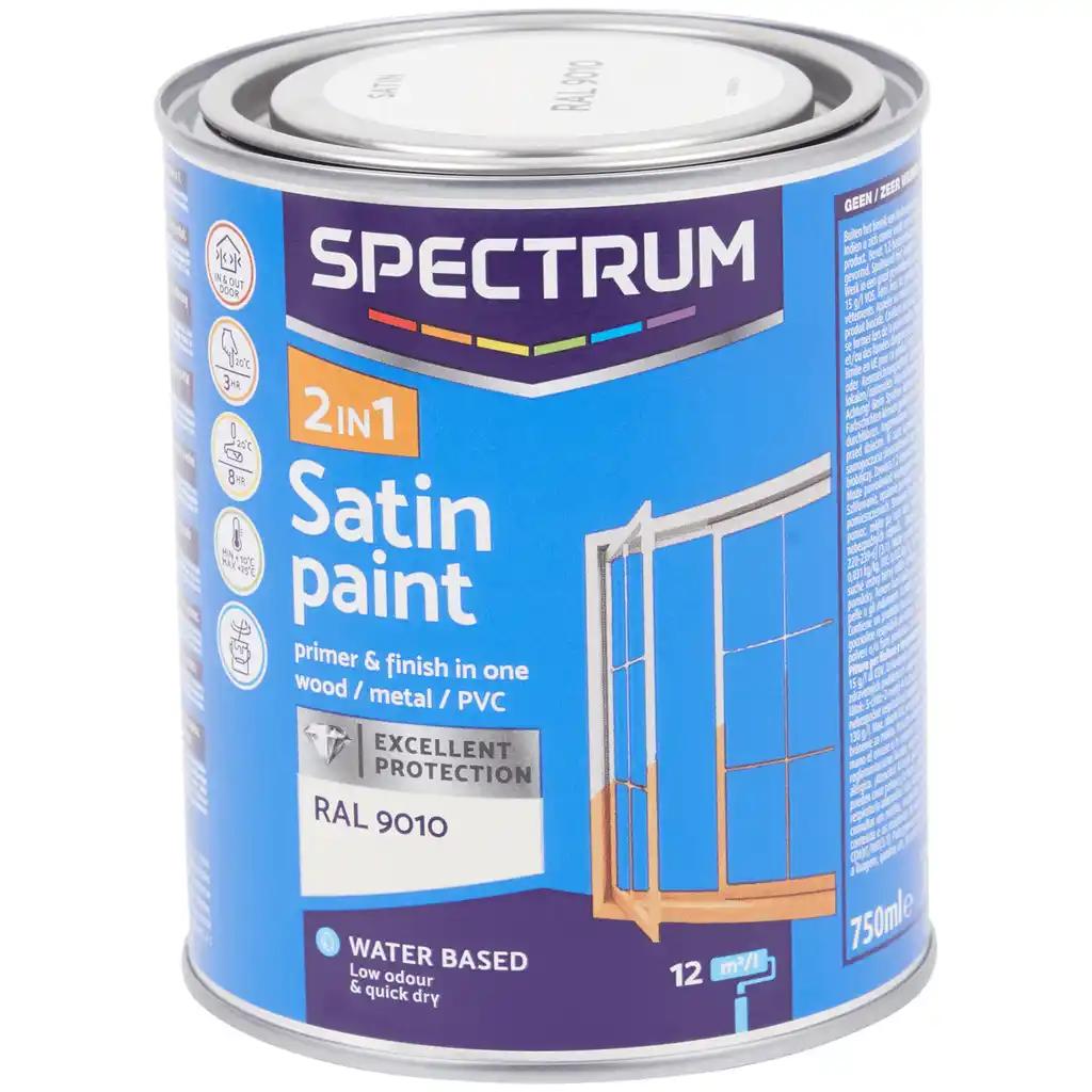 Spectrum Peinture satinée 2-en-1 Spectrum RAL 9010