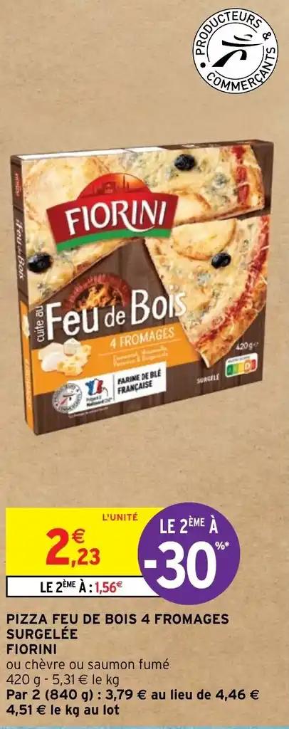 PIZZA FEU DE BOIS 4 FROMAGES SURGELÉE FIORINI