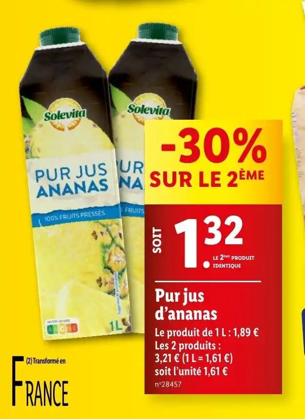 Purjus d'ananas