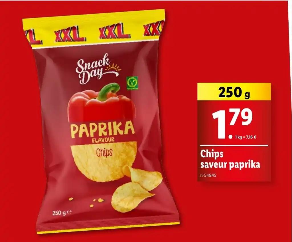 Chips saveur paprika