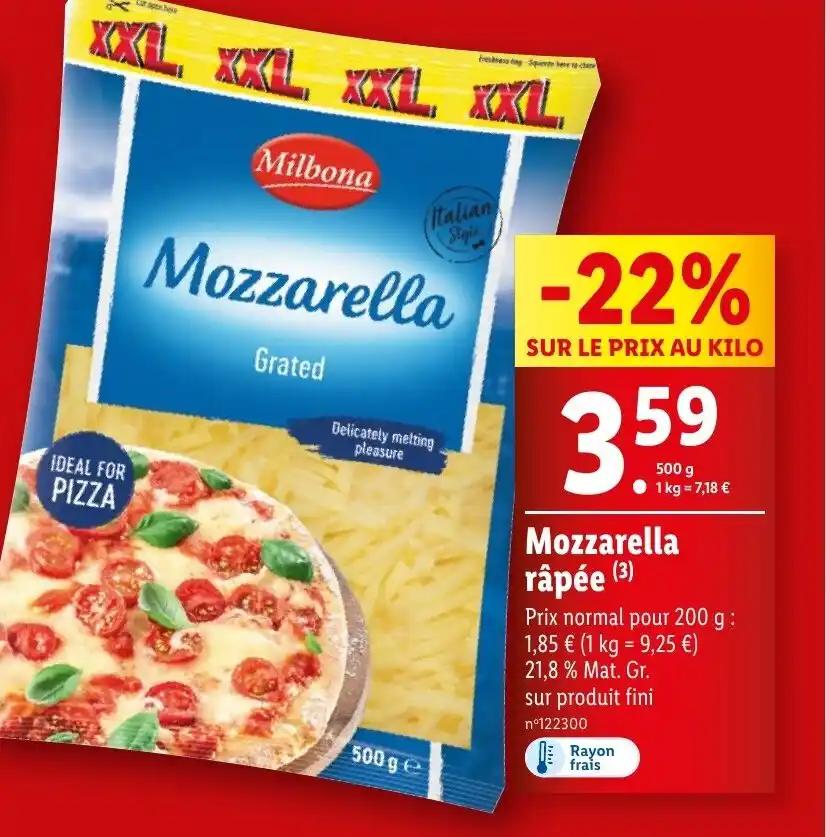 Mozzarella râpée