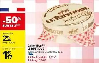 Le rustique - camembert