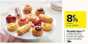 16 petits fours