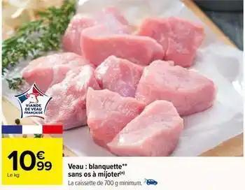 Veau : blanquette