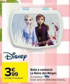 Disney - boîte à sandwich la reine des neiges