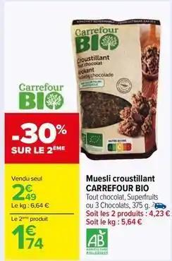 Carrefour - muesli croustillant bio