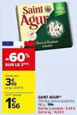 Saint agur - 33% m.g