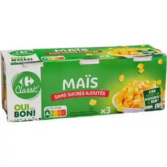 CARREFOUR CLASSIC' Maïs sans sucres ajoutés