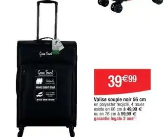 Valise souple noir 56 cm