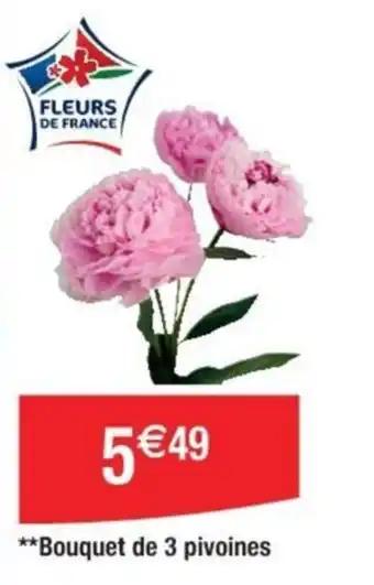 **Bouquet de 3 pivoines
