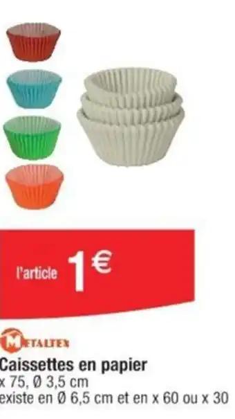 Caissettes en papier