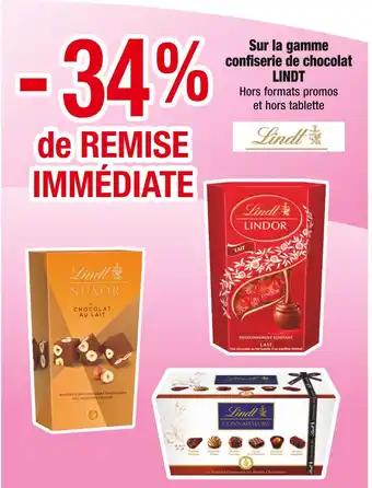 LINDT -34% de REMISE IMMÉDIATE sur la gamme confiserie de chocolat LINDT