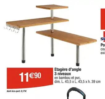 Etagère d’angle 3 niveaux