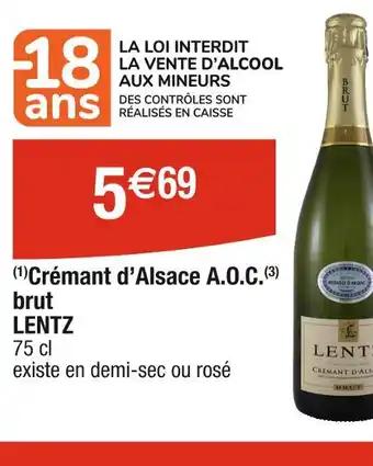 LENTZ Crémant d’Alsace A.O.C. brut