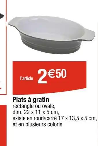 Plats à gratin