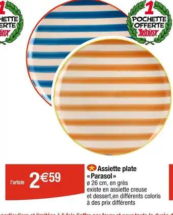 Assiette plate Parasol