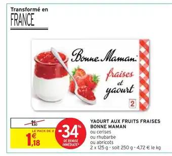 BONNE MAMAN YAOURT AUX FRUITS FRAISES