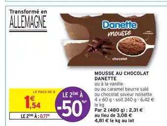 DANETTE MOUSSE AU CHOCOLAT