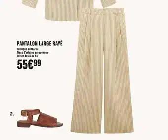 PANTALON LARGE RAYÉ
