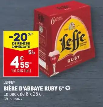 LEFFE BIÈRE D’ABBAYE RUBY 5°