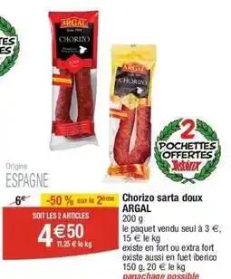 Argal - chorizo sarta doux