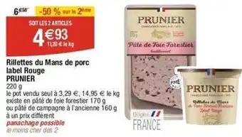 Prunier - rillettes du mans de porc label rouge