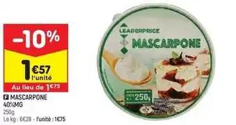 Leader price - mascarpone 40% mg