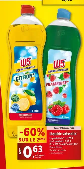 W5 Liquide vaisselle