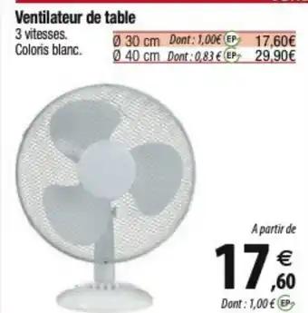 Ventilateur de table